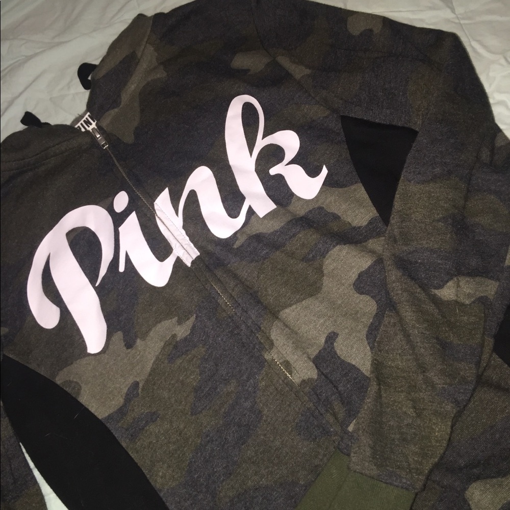 pink zip up jacket
